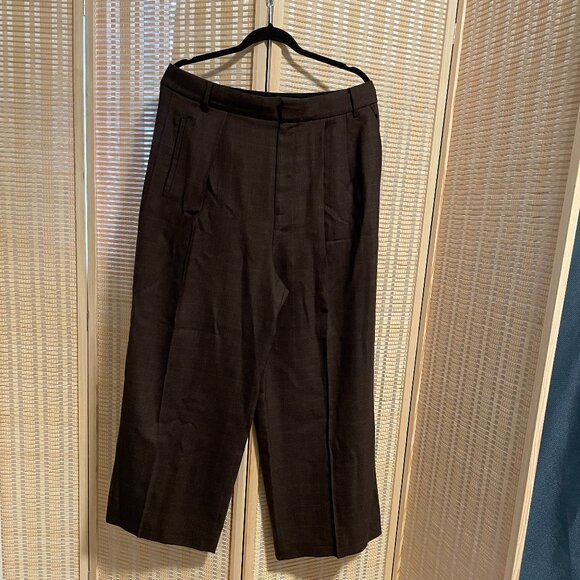 TIBI Virgin Wool Wide Leg Pants Size 10 - Picture 1 of 8